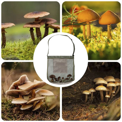 1/2Pcs Multipurpose Storage Bag Mesh Mushroom Foraging Bag With Adjustable Shoulder Strap Large Capacity Outdoor Shopping Pouch