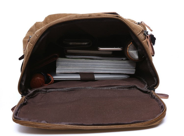 Mochila Masculina Vintage Lona Mochila Escolar Masculina Bolsas de Viagem Mochila de Grande Capacidade Mochila para Laptop Bolsa de Alta Qualidade