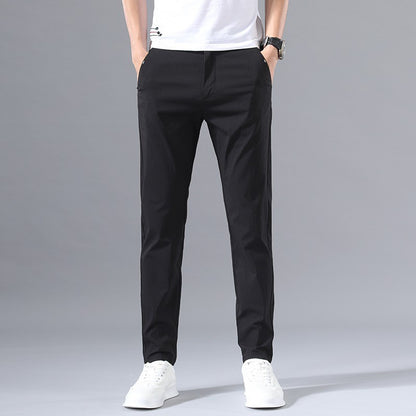 Calças Masculinas de Negócios Sociais Casual Caqui Verde-claro Perna Reta Clássica Slim Fit Venda Quente Fina Masculina