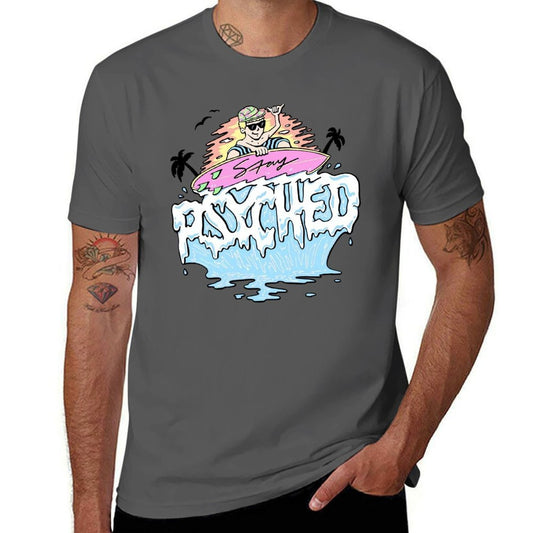 Jamie O'Brien Merch Stay Psyched Surfer T-Shirt t shirt man plain man t shirt graphic T-Shirt