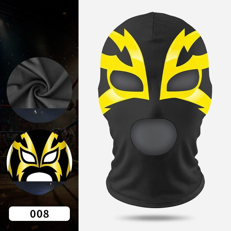 Boxing Mask Wrestling Mask Elastic Milk Silk Mask Lycra Fabric Print Halloween Party Dress Up Costume Party Mask