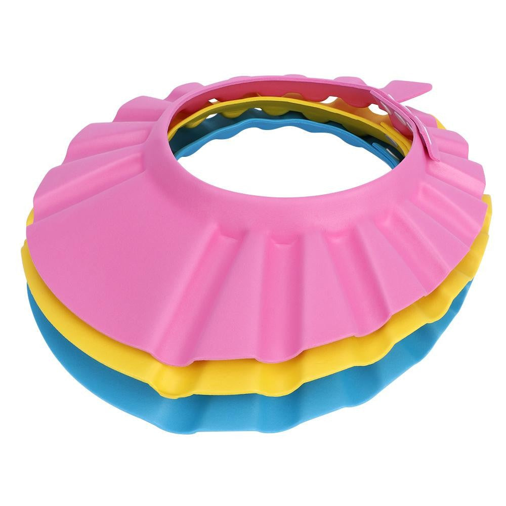 Touca de Banho Protetora Ajustável para Cabelo de Bebês e Crianças