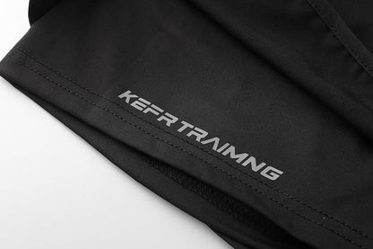 Men's two-piece sports shorts quick drying running fitness gym sports basketball shorts with lining