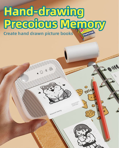 DOLEWA B3 Portable Mini Printers Wireless Bluetooth Inkless Sticker Maker Printer Tag Price Machine for Office School Kitchen