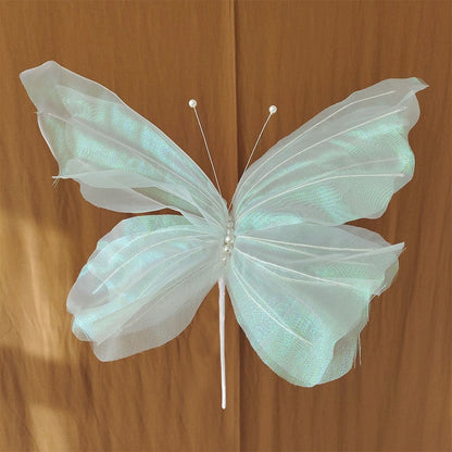50cm Big Simulation Butterfly 3D Outdoor Shopping Mall Wedding Festival Decoration Hollow Large Hanging Gauze Fake Butterfly
