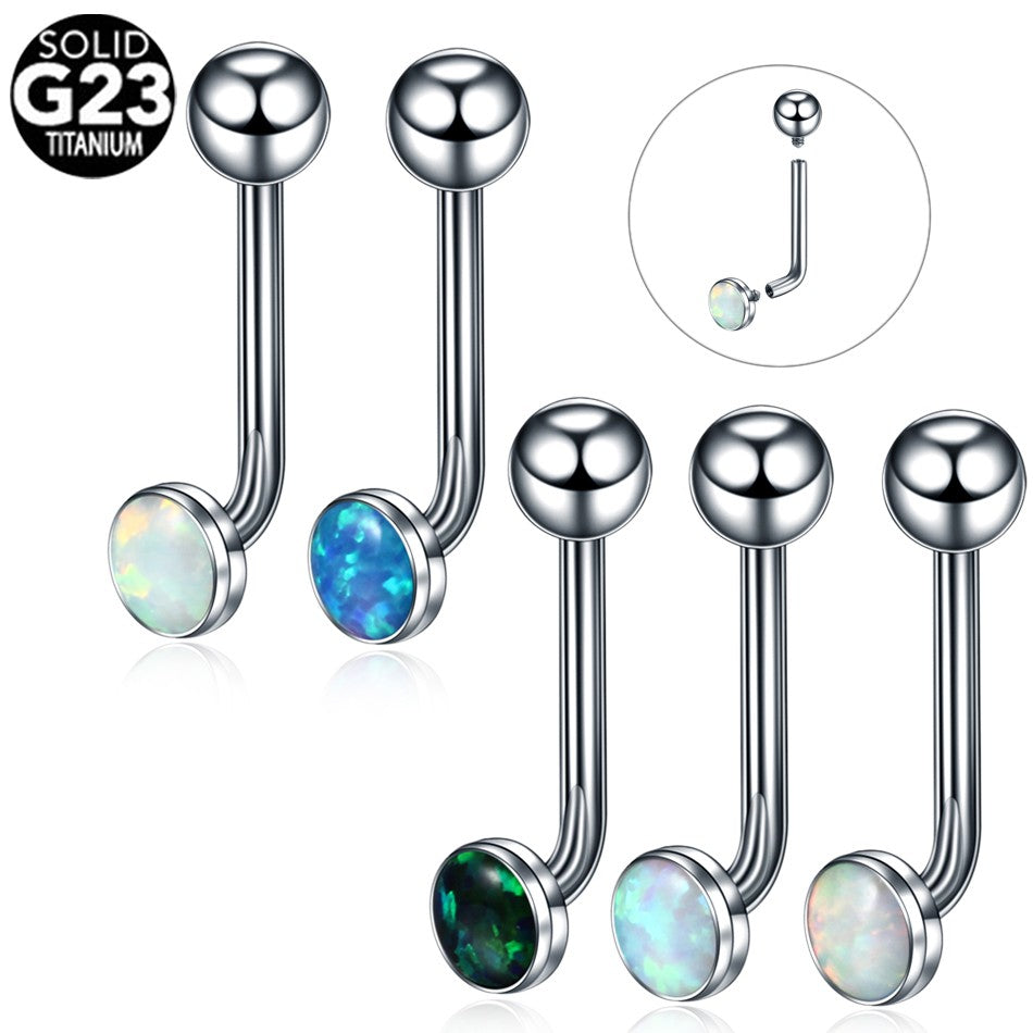 1PC Titânio Christina Vertical Hood Piercings Anéis de Lábio Flor Opala Sexy Piercings de Lábio Joias de Piercing de Sobrancelha VCH