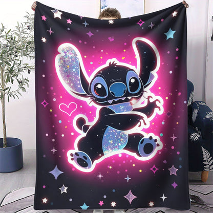 Disney Dream Stitch Print Blanket Multifunctional Flannel Blanket Birthday Gift for Home Outdoor Travel Camping Nap Cover