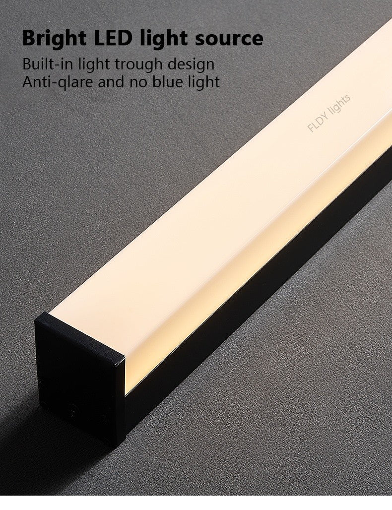 Modern Waterproof Outdoor Long Strip LED Wall Light IP65 Wrought Iron Wall Light Garden Porch Wall Light 110V 220V Lighting
