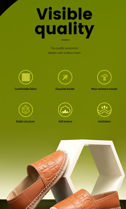 CHCH Women's Beach Shoes 2025 New Anti slip Handmade Hemp Bottom Flat Shoes Mommy Gift Casual Shoes