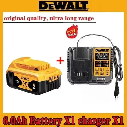 Bateria Original DeWALT 20V 5.0Ah 6.0Ah MAX FlexVolt para Ferramenta Elétrica DCB606 DCB205 DCB206 DCB209 DCB182 com Carregador