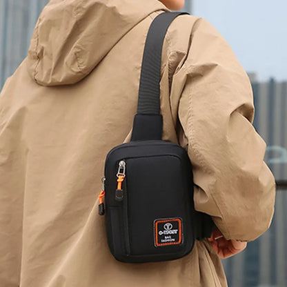 Fashionable Men's Small Shoulder Bag, High-quality and Durable Oxford Cloth Handbag, Portable Crossbody Bag, Flap Mini Waist Bag