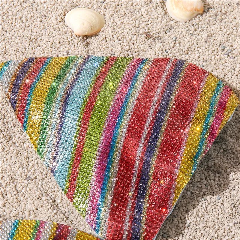 Halter Jewelled Sequins Diamond Bikini Women Swimsuit Female Swimwear Two Pieces Bikini Set Mini Micro Bathing Suit Swim Lady