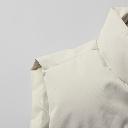 New fashion casual down sleeveless warm jacket, winter outdoor sports cotton jacket, vest trendy brand printed sleeveless jacket