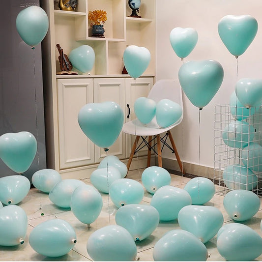10/20/30/50pcs 12inch Macaron Heart-shaped Latex Balloon Helium Balloons Valentine's Day Wedding Birthday Party Decoration