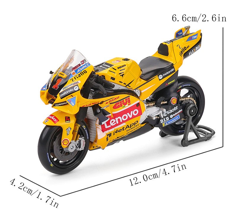 Maisto 1:18 NOVA Ducati Lenovo Team 2023 #1 Bagnaia Campeão Moto GP Corrida motocicleta de liga fundida Modelo de coleção de presente de brinquedo