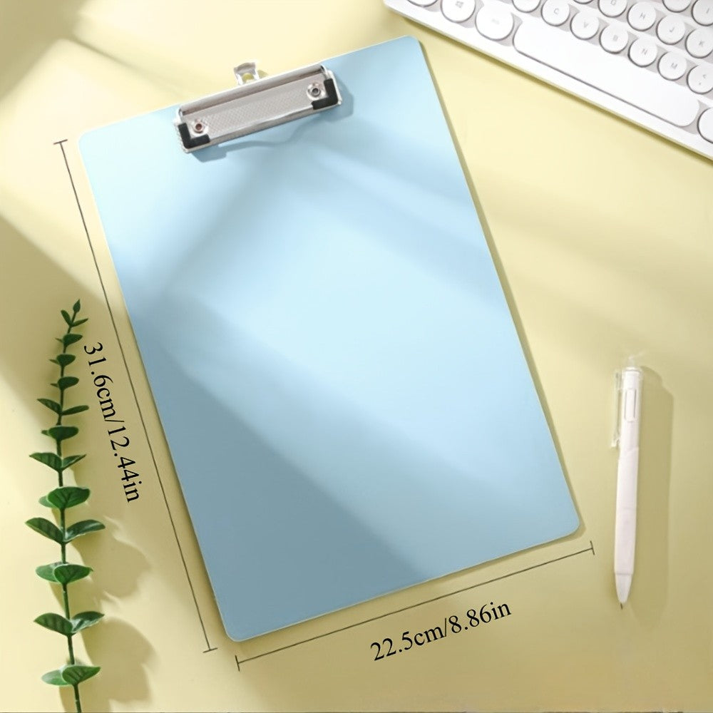 1pc A4 Plastic Color Folder with Clip - Durable Material, Multifunctional Writing Board for Exam Documents, Office Organization