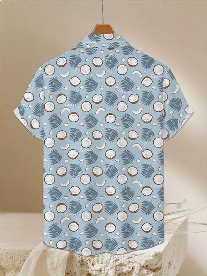 Fruit 3D Printed Fashion Men's Shirt Lemon Banana 3D Printed Summer Short Sleeve Hawaiian Shirt Beach Holiday Cool Casual Tops