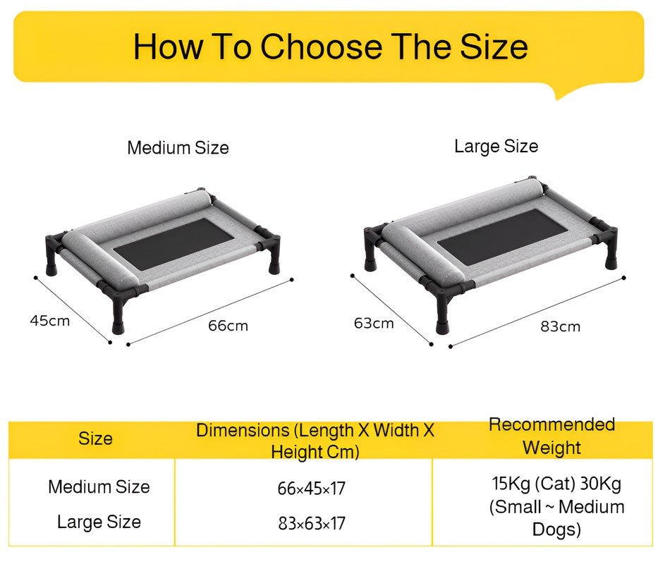Winter Moisture-Proof Large Pet Bed Removable And Washable Off-The-Ground Bed Breathable Mesh Camp Bed Universal Pet Bed