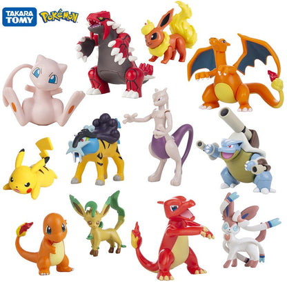 Pokémon 4-13cm Bonecos de Desenho Animado Filme Anime Pikachu Eevee Charmander Mewtwo Bonecos Colecionáveis Melhor Presente de Aniversário para Crianças