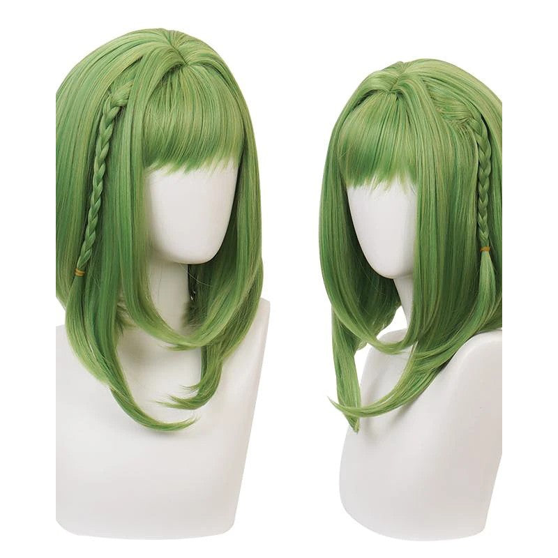 HAIRJOY Nanamine Sakura Peruca Cosplay Verde Cabelo Sintético Perucas Médias Comprimento Fibra Resistente ao Calor