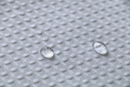 Cortina de Chuveiro de Tecido Minghe, Cortina de Chuveiro de Banheiro de Pano Resistente, Cortina de Chuveiro de Poliéster Waffle 230 gsm