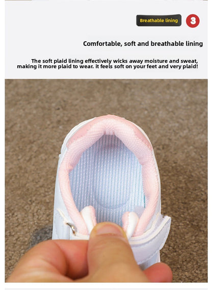 2025 Girl shoe spring Autumn Boy White Shoe Casual Running kid Shoe Anti Slip Soft Sole Sneaker kid tenis Hot selling item