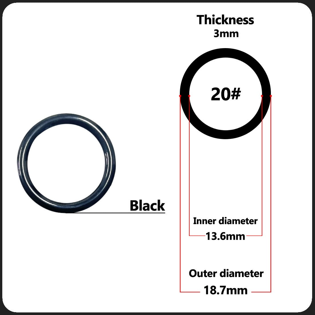 Anel Guia de Vara de Pesca 10pçs~100pçs Resistente ao Desgaste Cerâmica Kit de Reparo de Vara Anel Alconite Preto 6mm~47.3mm