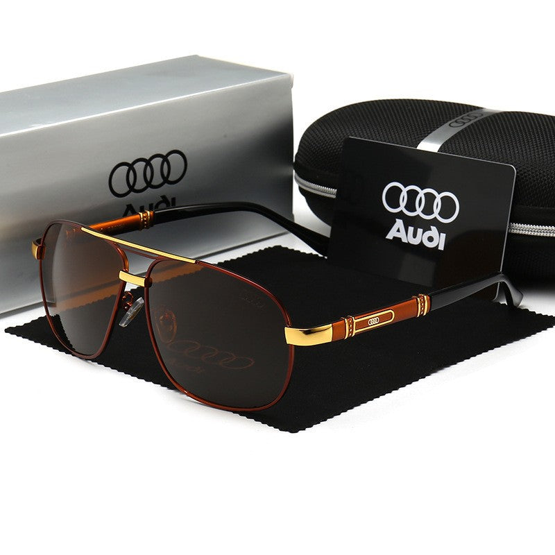Óculos de Sol Audi Polarizados UV400 para Dirigir Masculino/Feminino Armação Quadrada Atacado Presente para Entusiastas de Automóveis