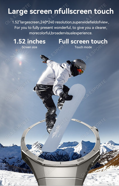 Novo Smartwatch GT5 Pro 5 Pro Masculino Tela HD AMOLED GPS Frequência Cardíaca Chamada Bluetooth IP68 À Prova D'água Smartwatch Masculino Presentes de F Fim de Ano