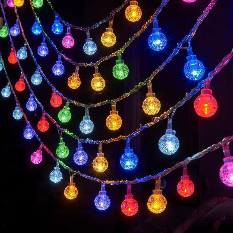 LED Crystal Ball String Lights Battery Power Romantic Bubble Ball Light String Indoor Garden Party Christmas Festival Decoration