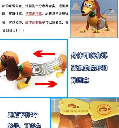 Toy Story Slinky Dog Voice Sound Action Figure 20cm/28cm Dachshund Model Anime Toy Gift for Children Creative Birthday Present