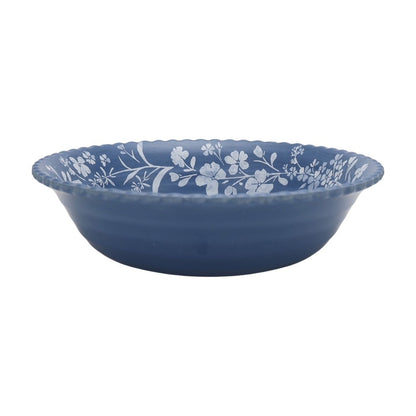 12 Piece Bamboo Melamine Dinnerware Set Floral Design Dishwasher Safe Plates Bowls Vintage Scalloped Edges Ideal Entertaining
