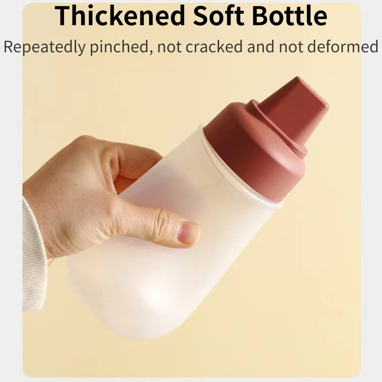 Frasco Espremedor Poroso para Molhos 350ML Garrafa para Molho de Tomate Mel Salada Recipiente Dispensador de Condimentos de Cozinha para Ketchup Molhos BBQ Óleo