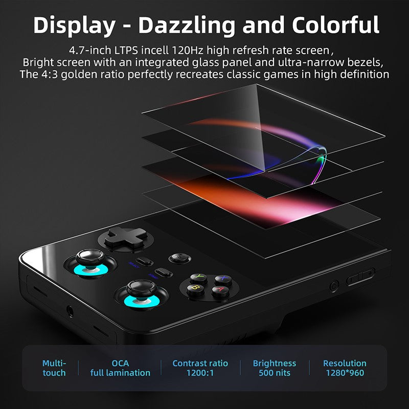 ANBERNIC RG477V Retro Handheld Game Console 4.7-inch LTPS 64 Bit Game Player Dimensity 8300 Online Multiplayer Streaming RG 477V