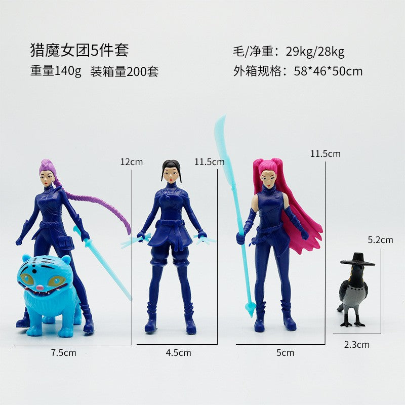NOVO 2026 Hot Kpop Devil Hunter Rumi Zoe Mira Anime PVC Coleção de Personagens Decoração de Mesa Presente Infantil