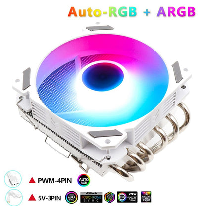 CPU Radiator Fan Low Profile Cooler Pwm 4pin 120mm LGA 1150 1151 1155 1156 1200 1700 2011 V3 X79 X99 AM3 AM4 Ultra Slim RGB ARGB