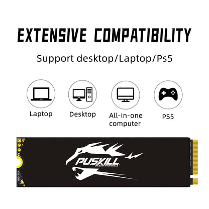 PUSKILL SSD M.2 NVMe 1TB 512GB 256GB 128GB PCIe M2 2280 Disco Rígido Interno Solid State Drive para Laptop Desktop