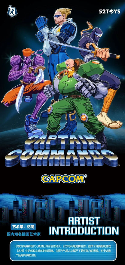 Em estoque 52TOYS CAPCOM Captain Commando Boneco Mack The Knife Ginzu The Ninja Baby Head Boneco de Ação Estátua Colecionável Modelo