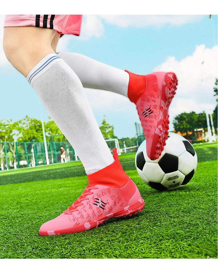 New Soccer Boots Men Football Shoes Cleats Professional Soccer Shoe High-Tops Non-Slip Spikes for Big Boys Wide Training Sneaker