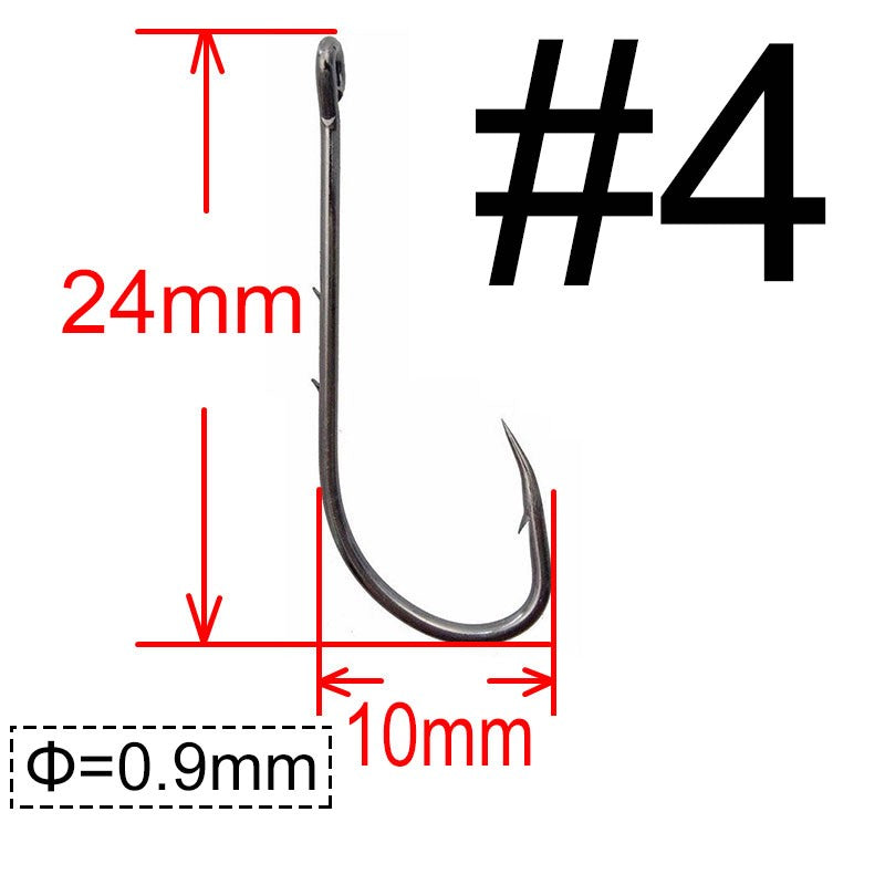 200 unidades Anzol Baitholder Ganchos para Pesca de Carpa Jig Anzol Grande com Farpa Aço de alto carbono