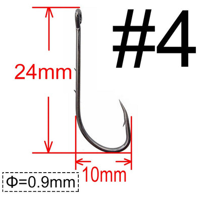 200 unidades Anzol Baitholder Ganchos para Pesca de Carpa Jig Anzol Grande com Farpa Aço de alto carbono
