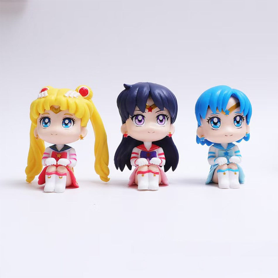 7cm Boneco de Anime de Sailor Moon Tsukino Usagi/Chibiusa/Kino Makoto Boneco de Ação Sailor Mars Júpiter Mercúrio Vênus Brinquedo Infantil