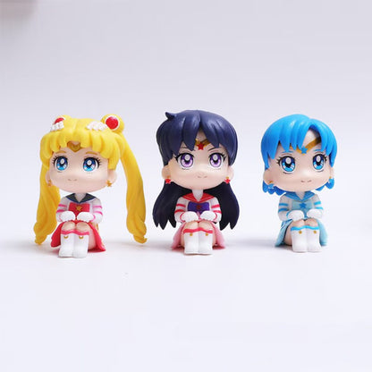 7cm Boneco de Anime de Sailor Moon Tsukino Usagi/Chibiusa/Kino Makoto Boneco de Ação Sailor Mars Júpiter Mercúrio Vênus Brinquedo Infantil