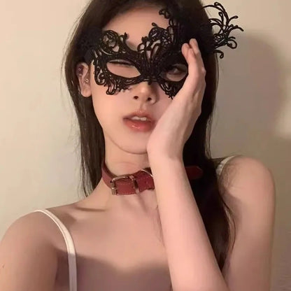 Halloween Black Half Face Mask Girl Eye Mask Lace Mask Party Masquerade Party Dress Up