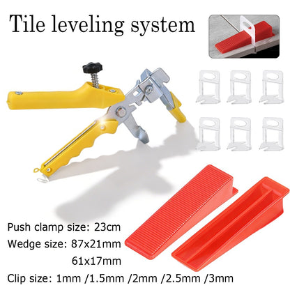 Kit Alicate Cunhas e Clips Niveladores de Revestimento de Chão e Parede para Ferramentas de Construção de 50-200 peças