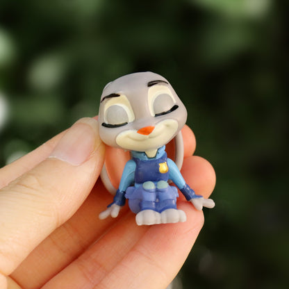 Série Zootopia Desenho Animado Fofo Boneco 'Sentado Quietamente' Modelo Artesanal de Mesa Decoração de Carro Pequenos Enfeites Figuras Colecionáveis