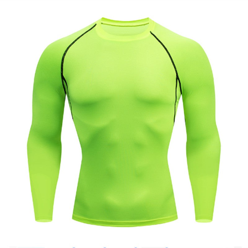 Men Compression Running T-shirt Fitness Tight Long Sleeve Sport Shirts Training Jogging Tops Gym Sportswear Dry Fit Rashgard
