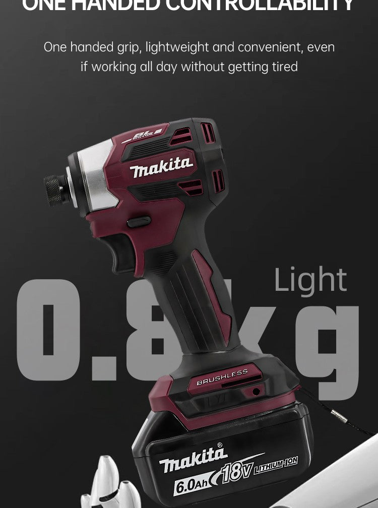 Furadeira/Parafusadeira de impacto Makita DTD173 18V, sem escova, ferramenta elétrica para melhorias domésticas e projetos DIY, 180Nm, furadeira elétrica para madeira/parafuso/modo T