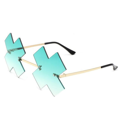 Game Guilty Gear Happy Chaos Cosplay Glasses Irregular Ins Eyewear Metal Plastic Glasses Halloween Funny Costume Accessories ?