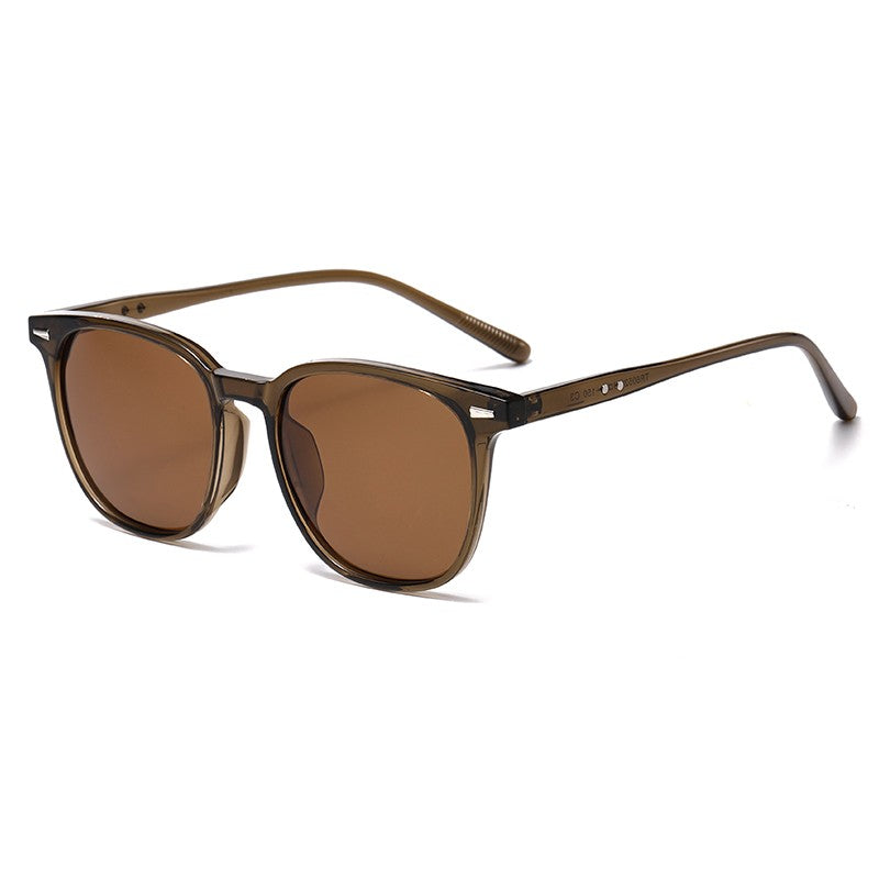 2025 New Ultra Light Square Black Face Enhancing Sunglasses With Trendy Natural Color And Uv Resistant  Sunglasses 3069